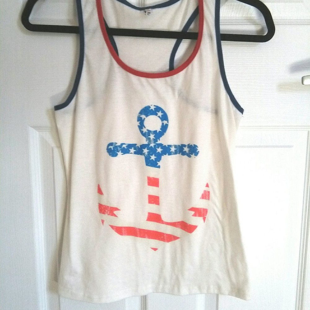 Nautical Tank top Bow back detail